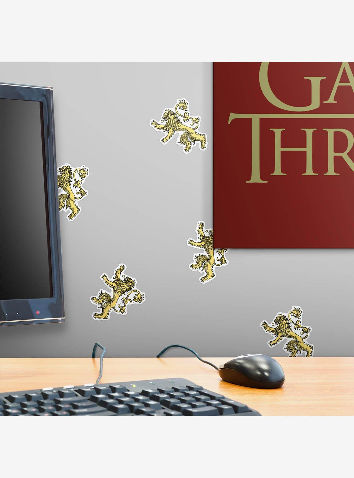 Pack de 100 stickers del emblema Lannister - Game of Thrones