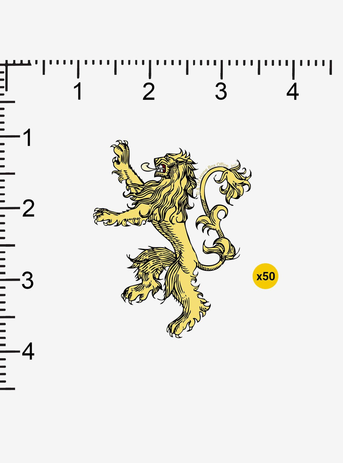 Pack de 100 stickers del emblema Lannister - Game of Thrones