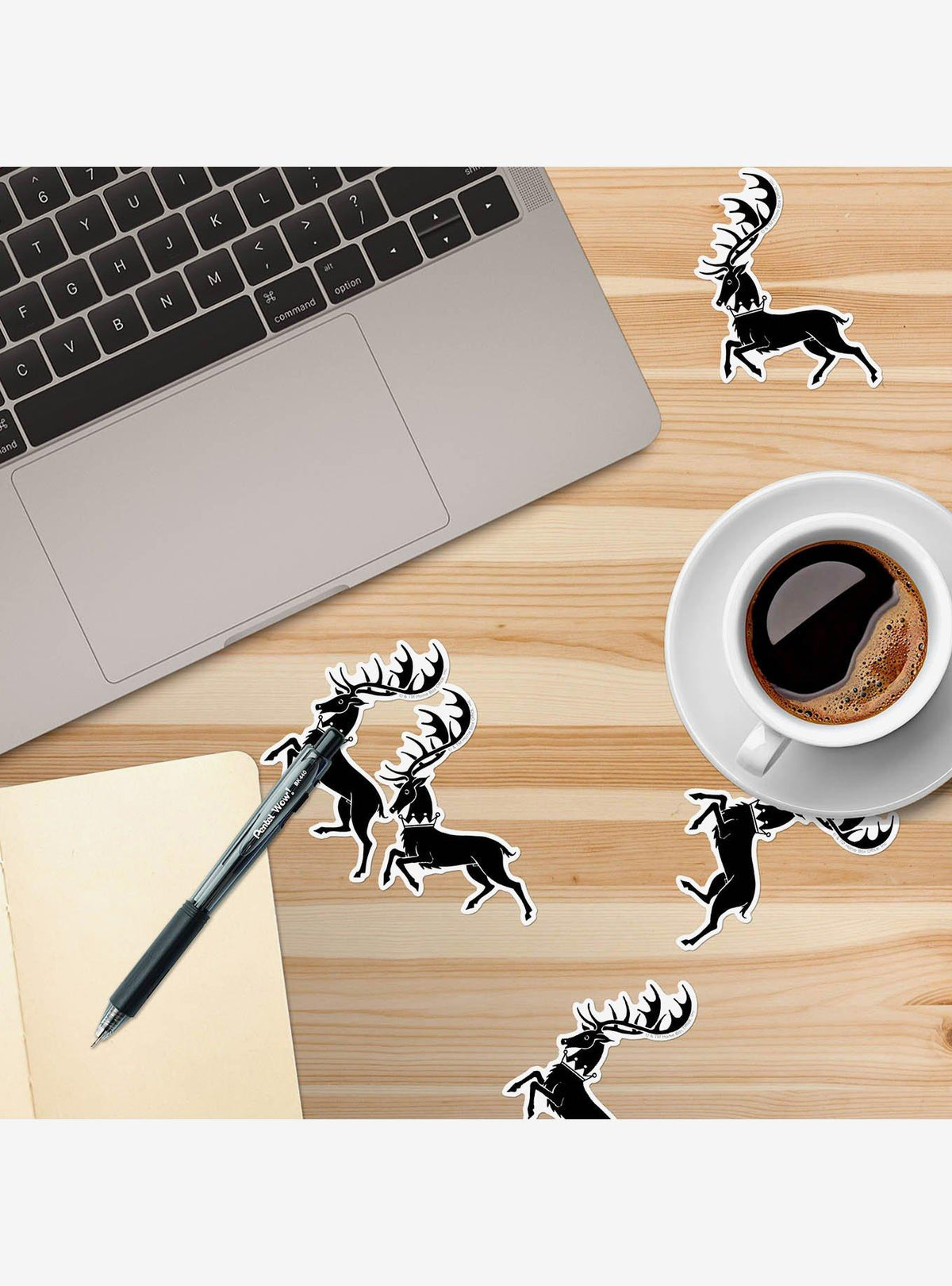 Pack de 100 stickers del sigilo Baratheon - Game of Thrones