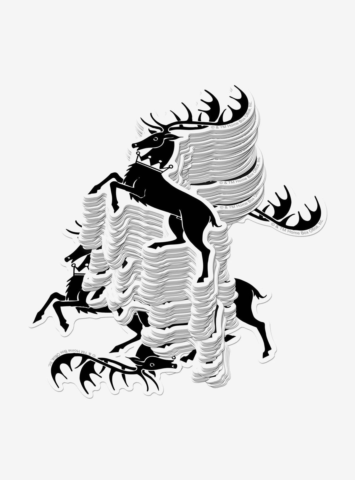 Pack de 100 stickers del sigilo Baratheon - Game of Thrones