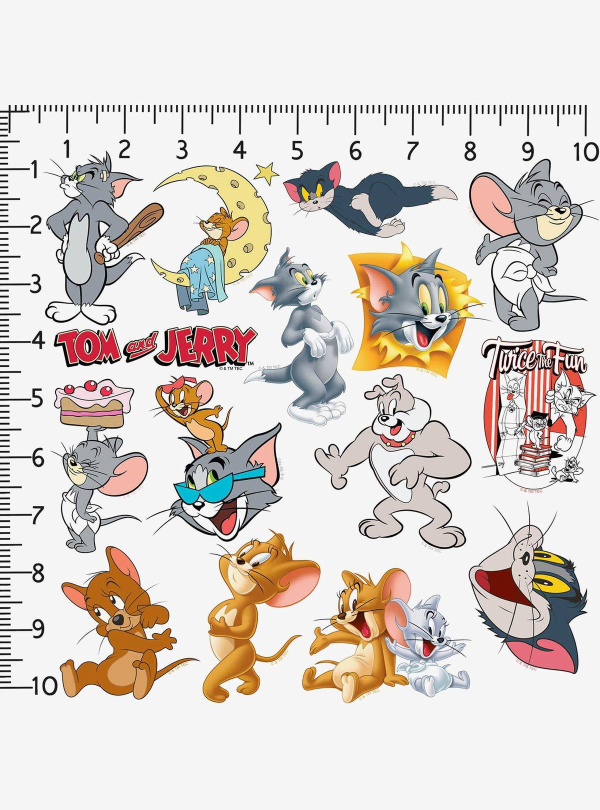 Pack de 100 stickers de Tom y Jerry