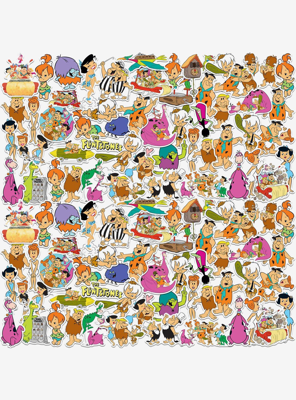Pack de 100 stickers de Los Picapiedra
