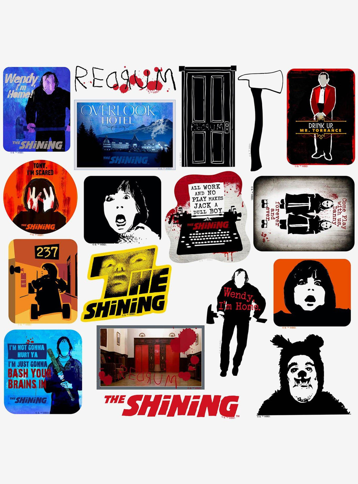 Pack de 100 stickers The Shining