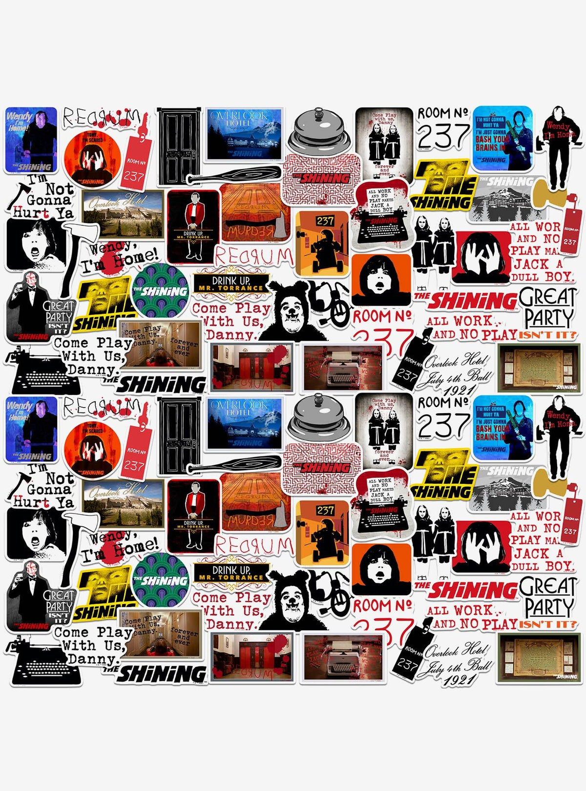 Pack de 100 stickers The Shining