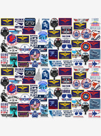 Pack de 100 stickers Top Gun