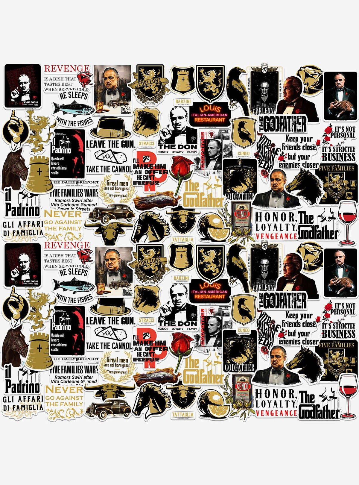 Pack de 100 stickers de El Padrino