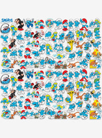 Pack de 100 stickers de Los Pitufos