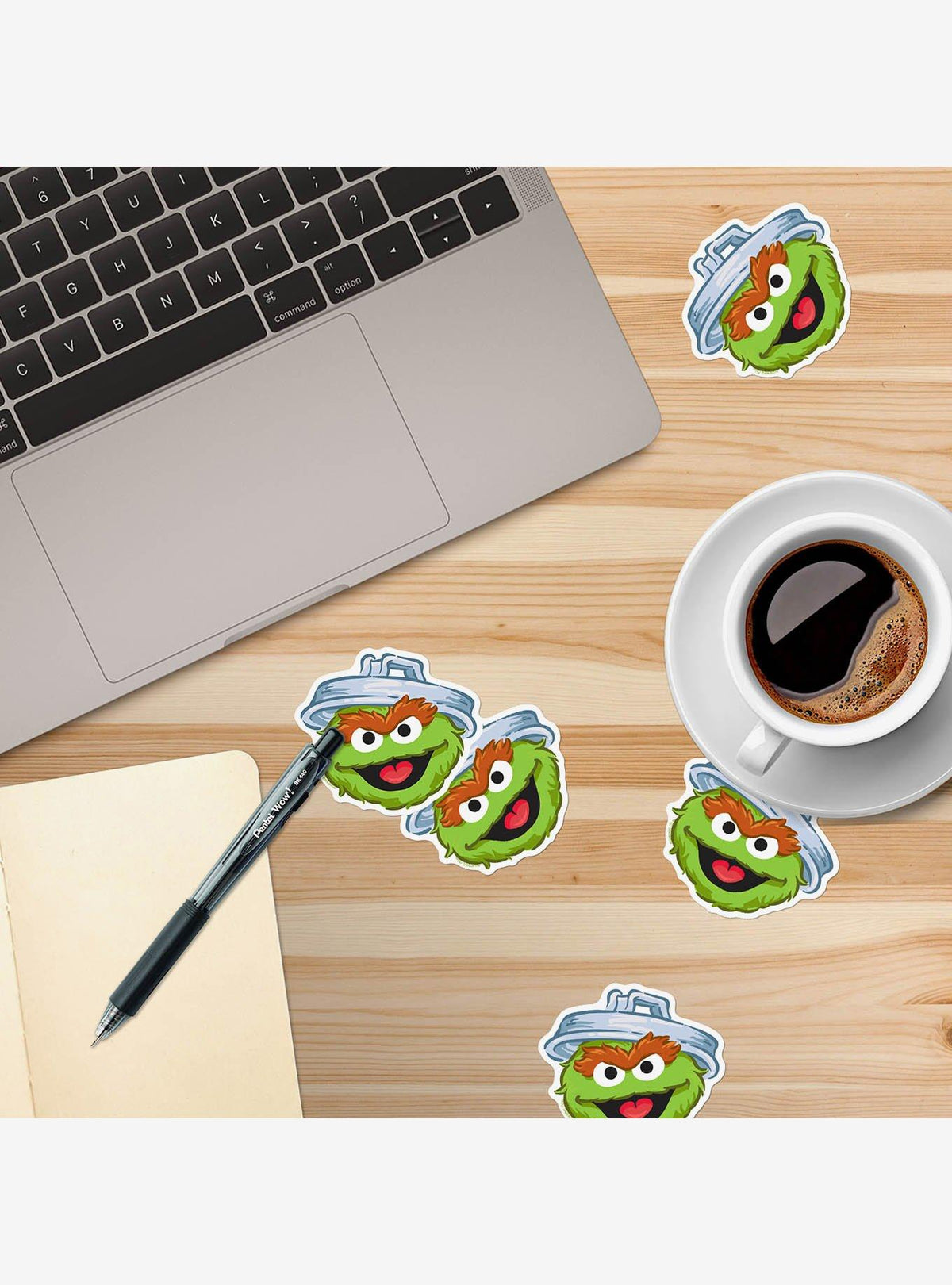 Pack de 100 stickers de Oscar de Sesame Street
