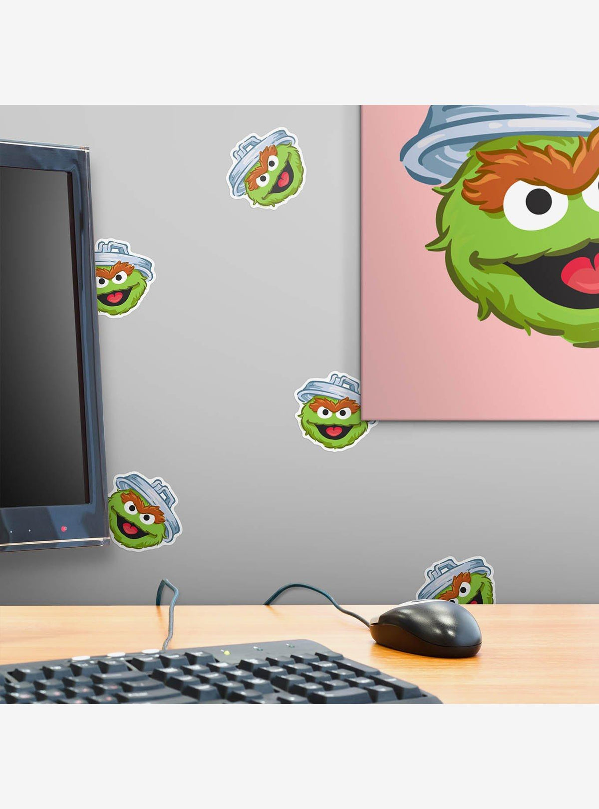 Pack de 100 stickers de Oscar de Sesame Street