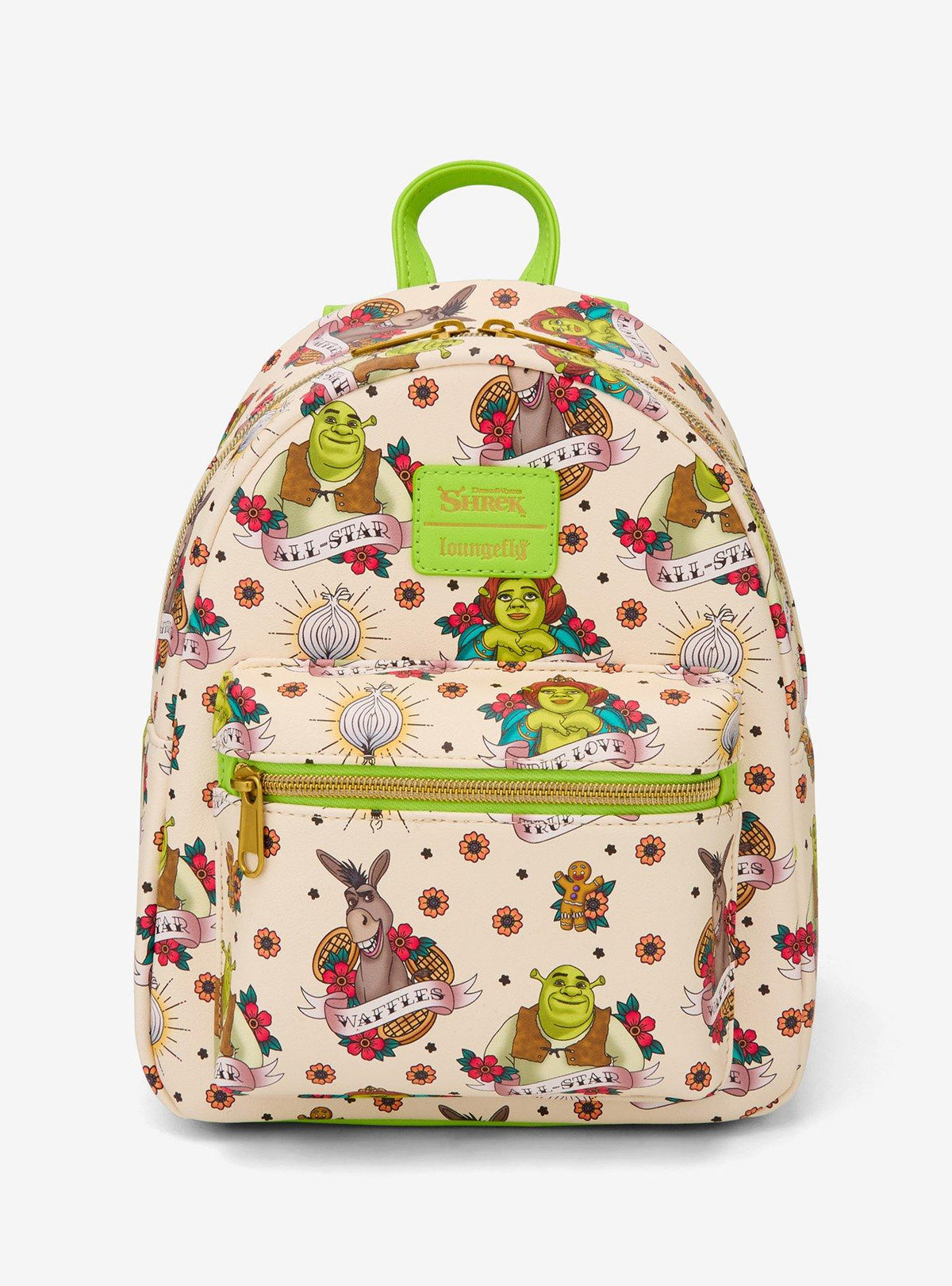 Mochila mini Shrek: arte estilo tatuaje