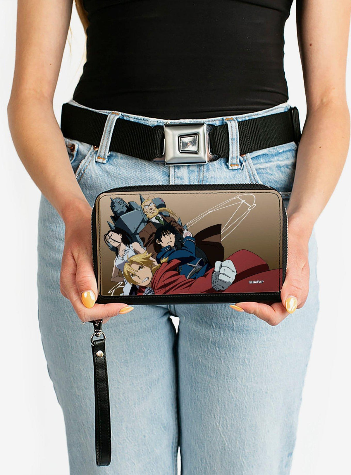 Fullmetal Alchemist: Brotherhood: billetera beige con 5 personajes