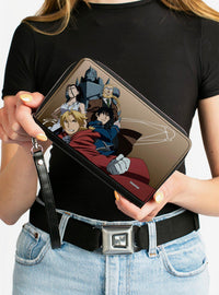 Fullmetal Alchemist: Brotherhood: billetera beige con 5 personajes