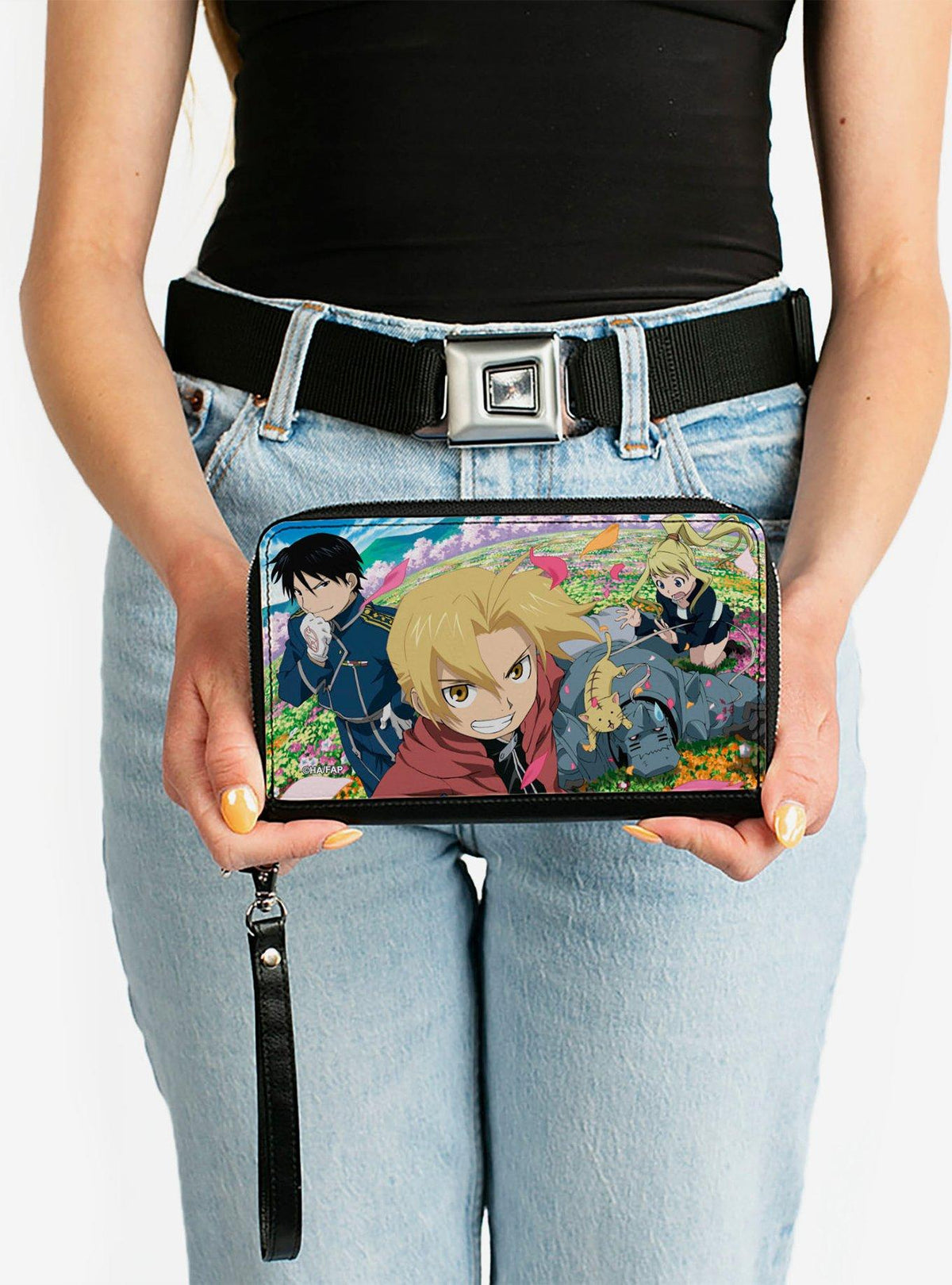 Billetera Fullmetal Alchemist: Brotherhood con cierre