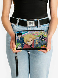 Billetera Fullmetal Alchemist: Brotherhood con cierre