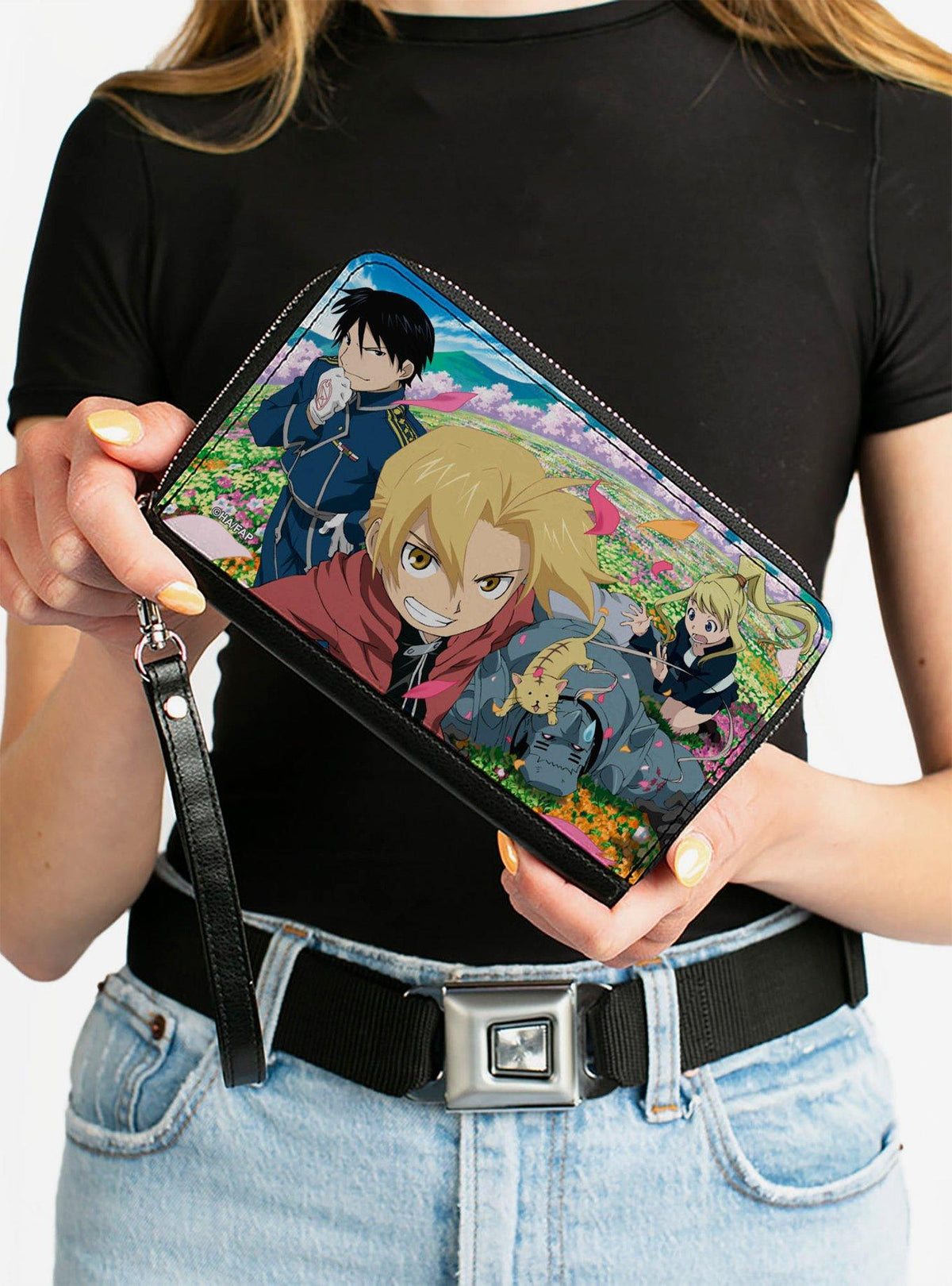 Billetera Fullmetal Alchemist: Brotherhood con cierre