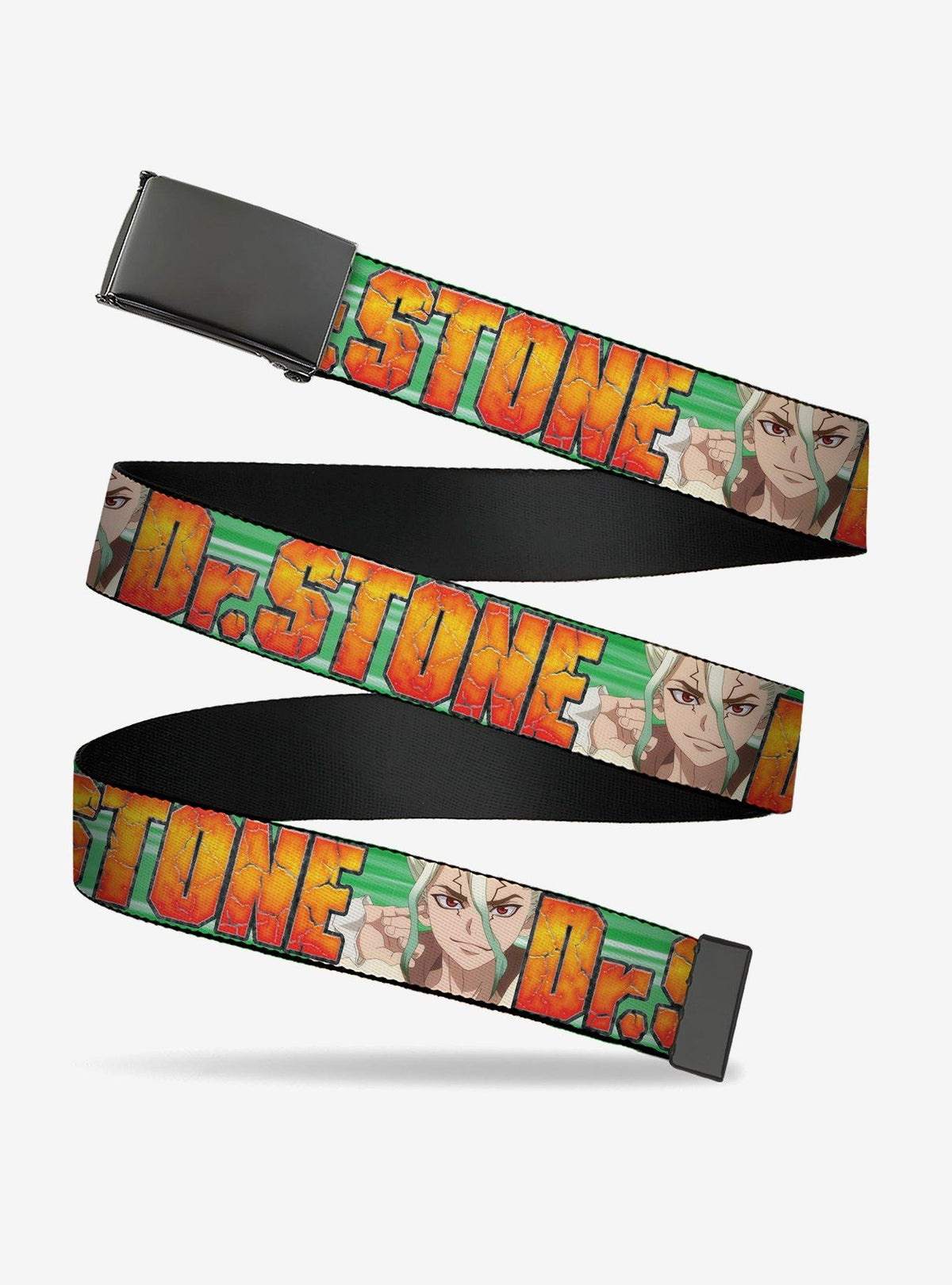 Cinturón Dr. Stone con logo y rostro de Suika