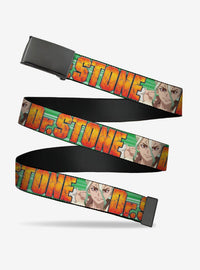 Cinturón Dr. Stone con logo y rostro de Suika