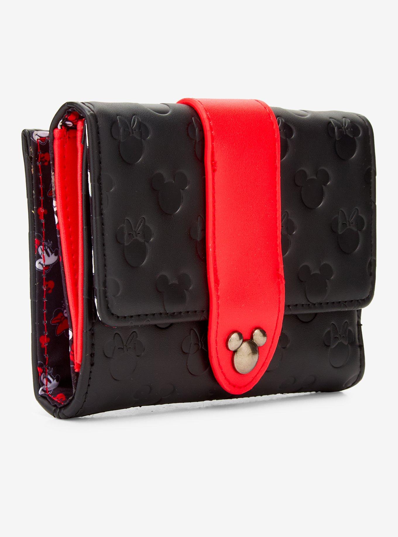 Billetera Disney Mickey y Minnie con siluetas en relieve