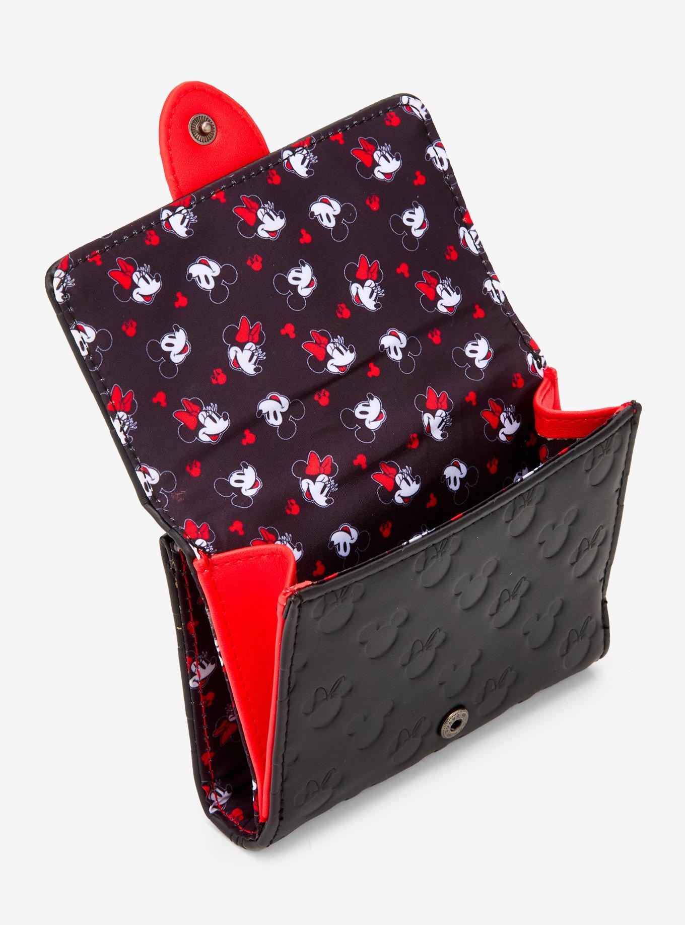 Billetera Disney Mickey y Minnie con siluetas en relieve