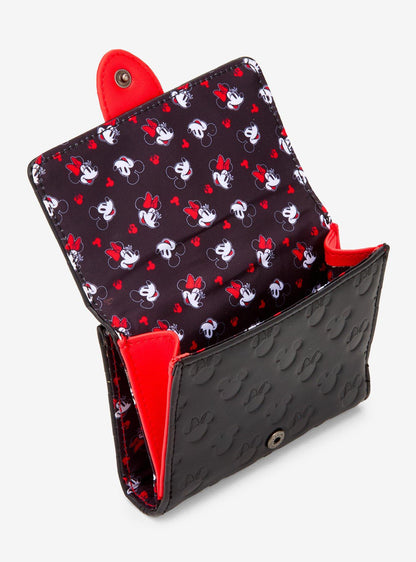 Billetera Disney Mickey y Minnie con siluetas en relieve