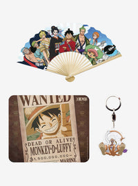 Set One Piece: mousepad, llavero y abanico