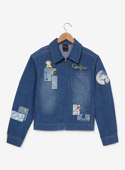 Chaqueta de mezclilla Coraline con parches - Mujer