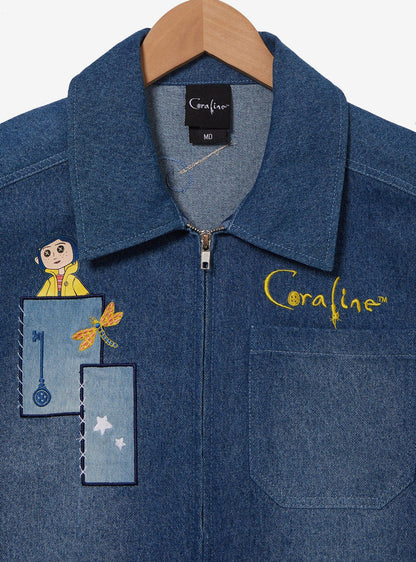 Chaqueta de mezclilla Coraline con parches - Mujer
