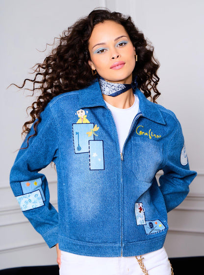 Chaqueta de mezclilla Coraline con parches - Mujer