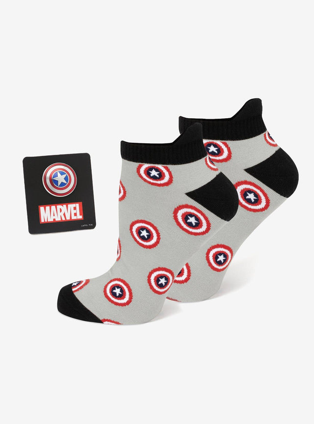 Set de calcetines y pin de solapa de Capitán América