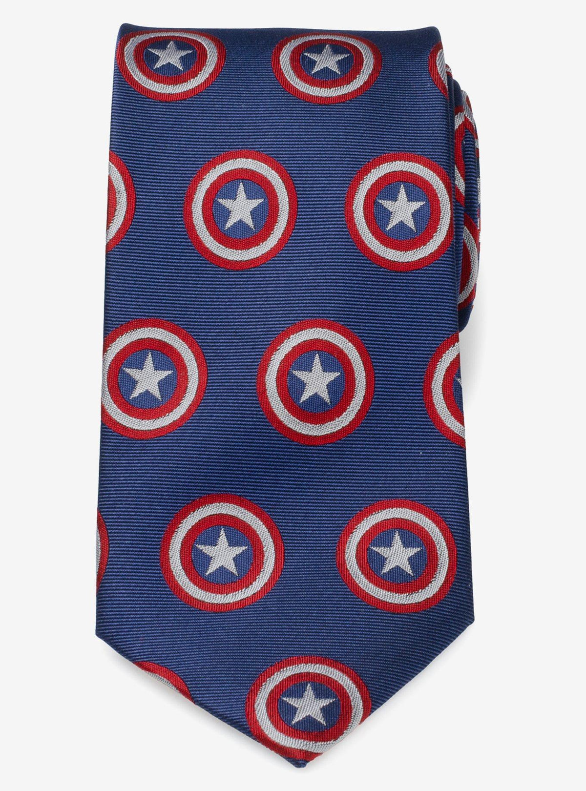 Corbata azul de Captain America con mensaje oculto