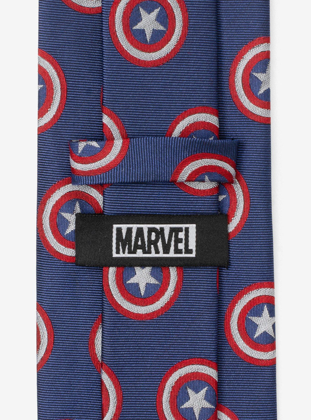 Corbata azul de Captain America con mensaje oculto