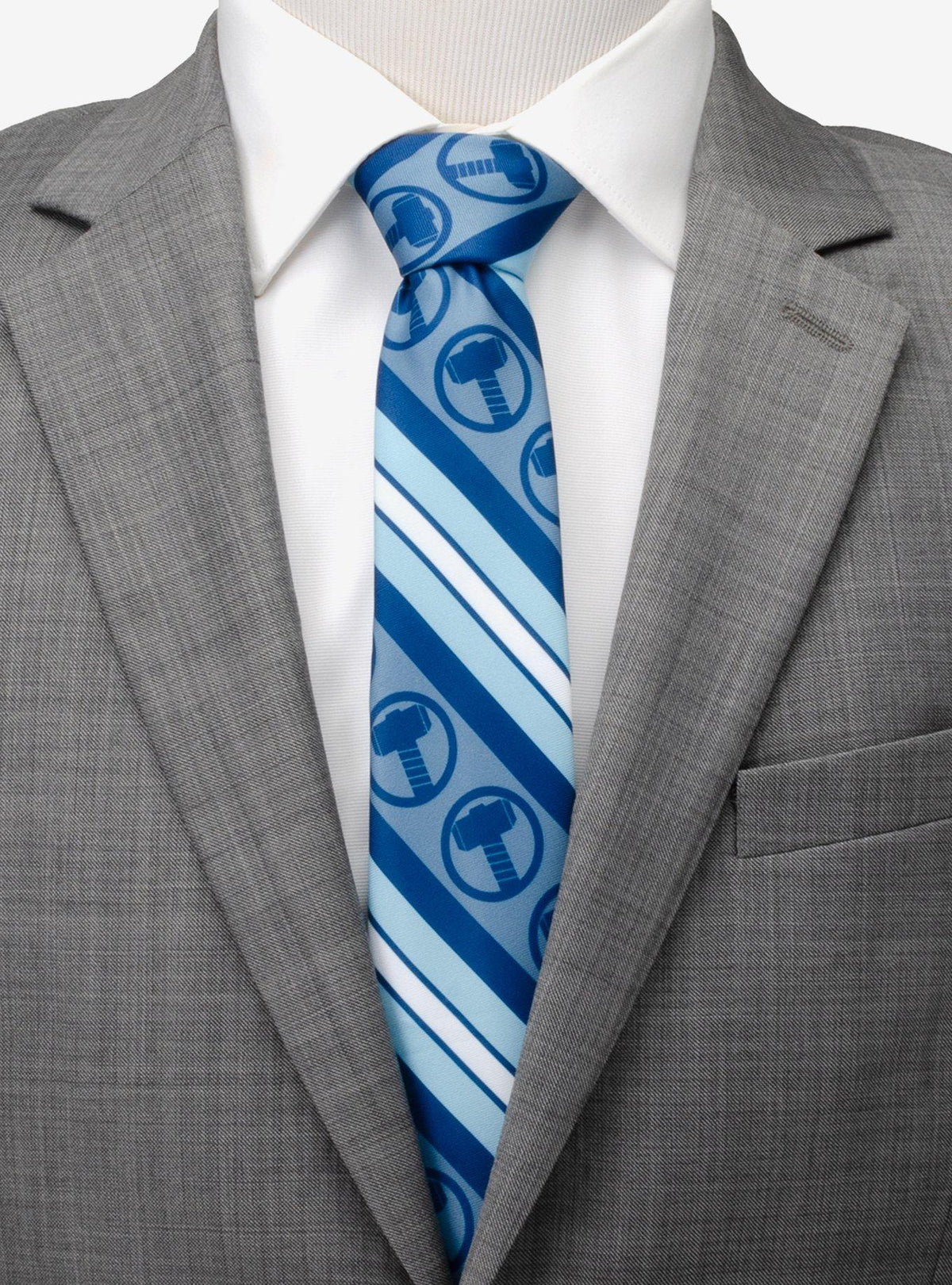 Corbata azul a rayas de Thor para hombre