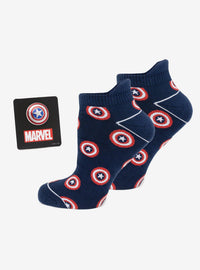Set de calcetines tobilleros y pin de Captain America
