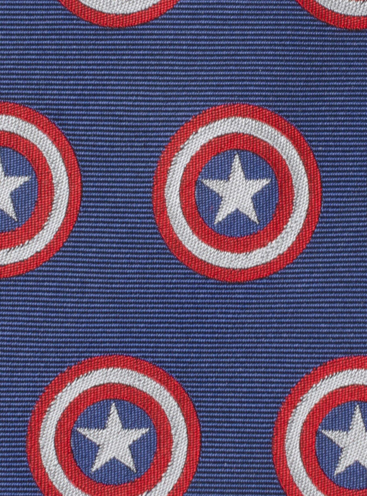 Corbata azul de Captain America con mensaje oculto