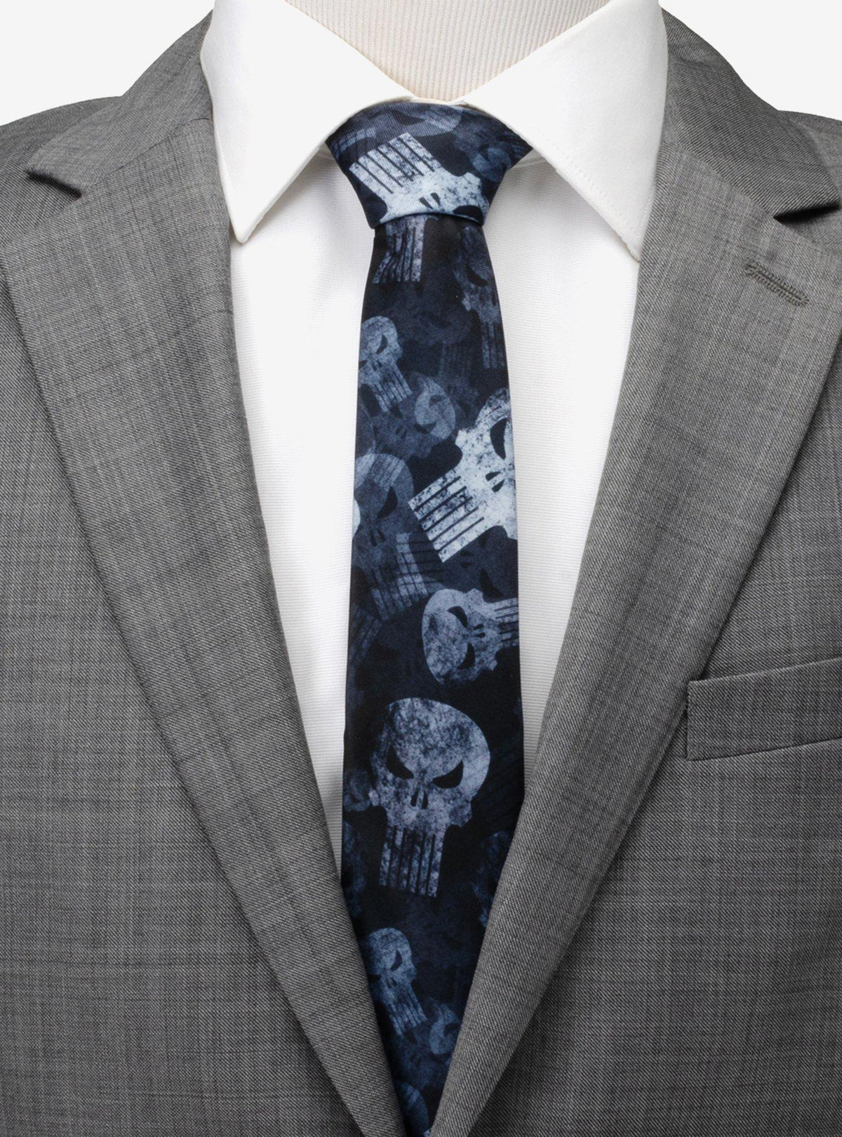 Corbata Marvel de The Punisher verde petróleo