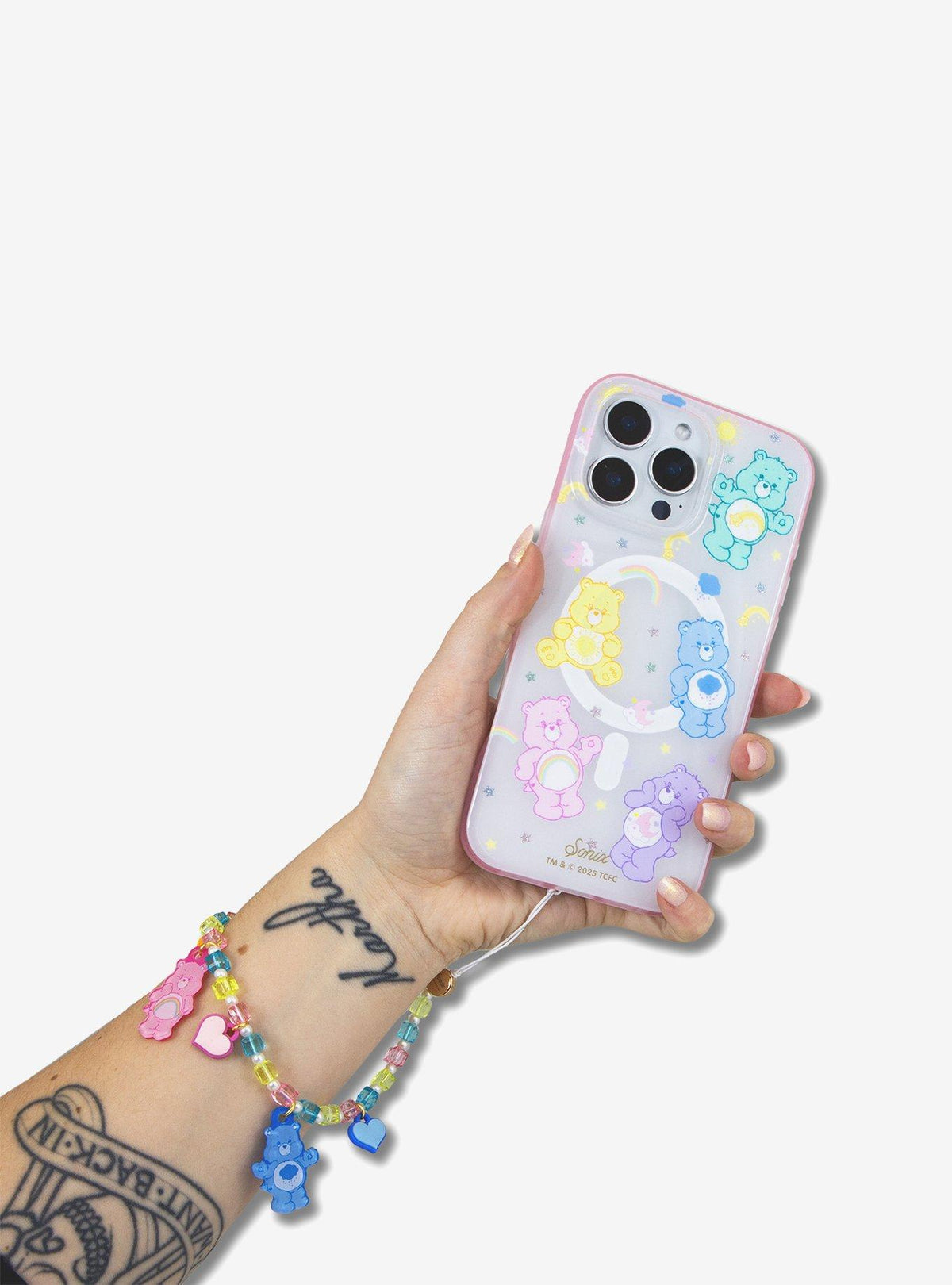 Colgante para celular Care Bears x Sonix con cuentas pastel