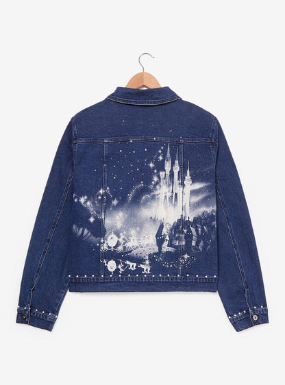 Chaqueta de mezclilla Cinderella con castillo