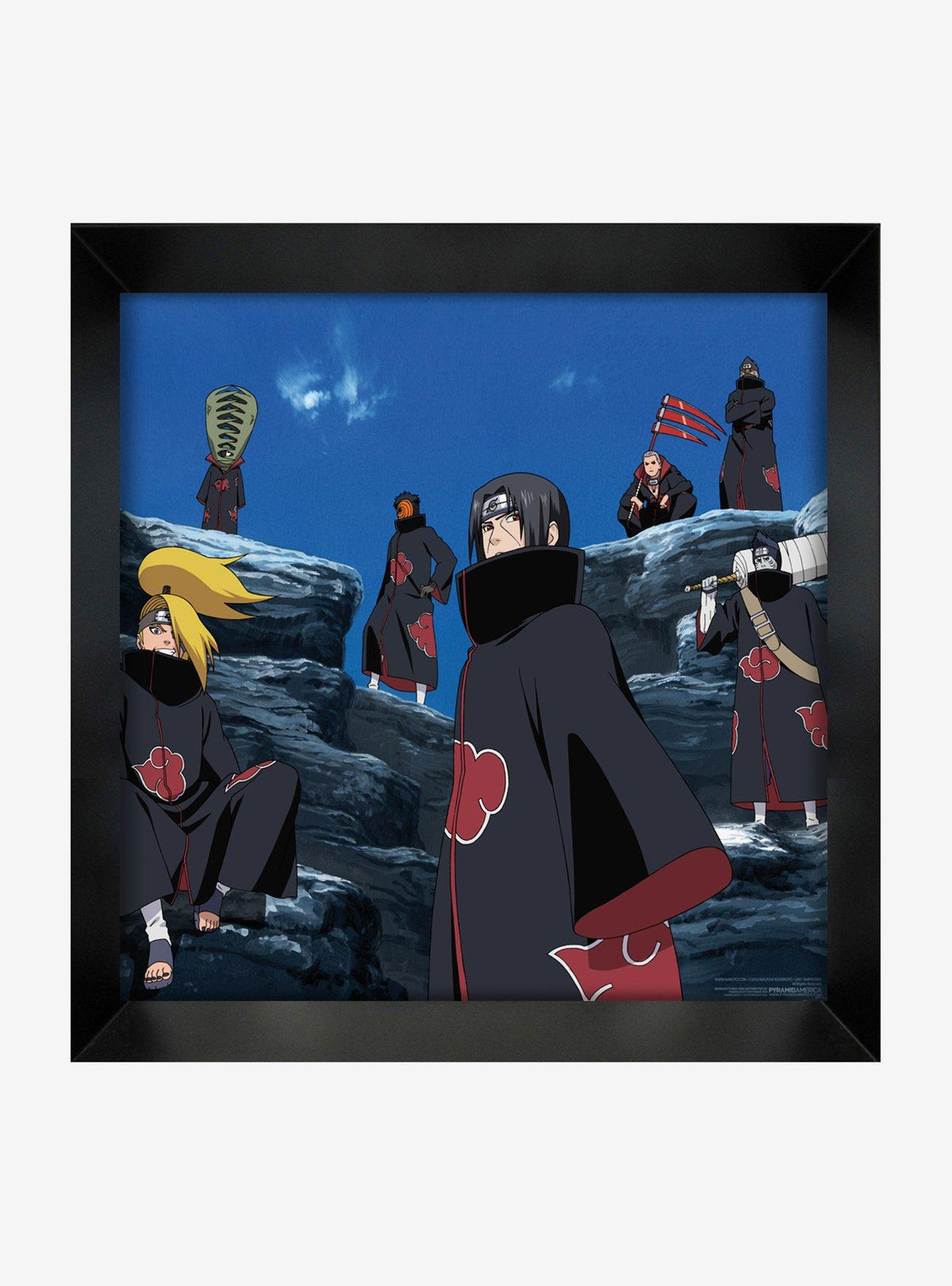 Cuadro enmarcado Naruto Shippuden: clan Akatsuki