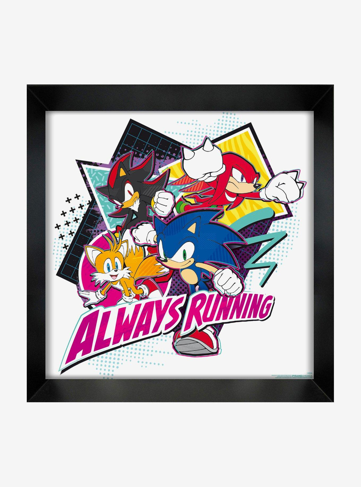 Cuadro enmarcado Sonic the Hedgehog Always Running