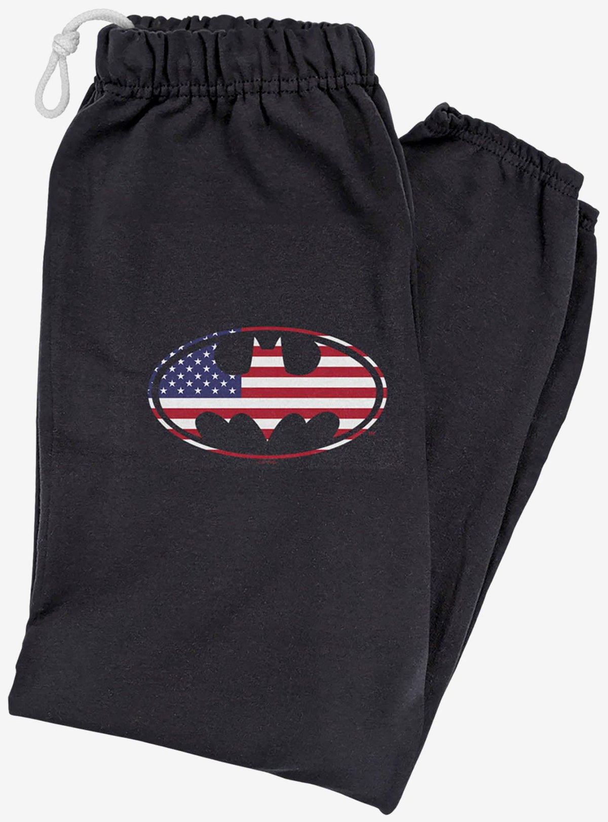 Pantalón de buzo Batman con escudo y bandera de EE. UU.