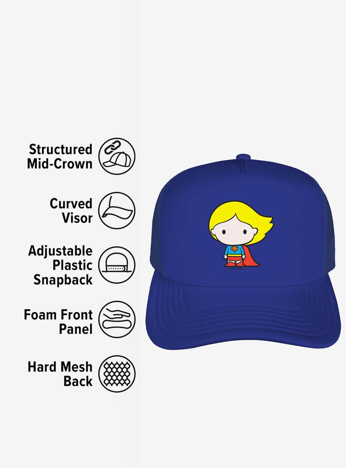 Jockey trucker de espuma Superman y Supergirl Chibi