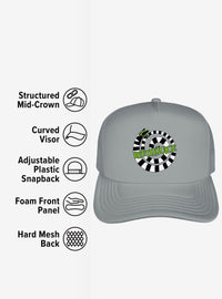 Jockey trucker Beetlejuice con logo del gusano de arena