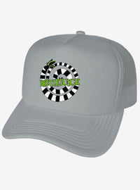 Jockey trucker Beetlejuice con logo del gusano de arena