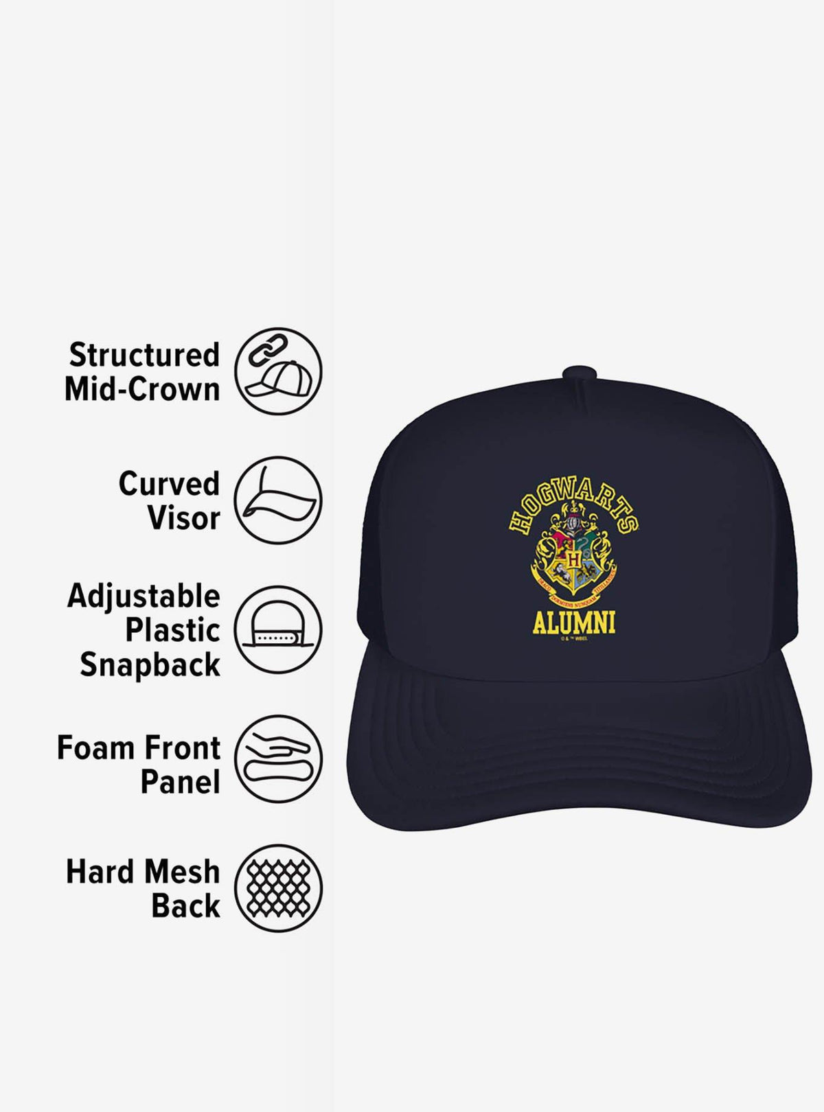 Jockey Trucker con Escudo de Hogwarts Alumni