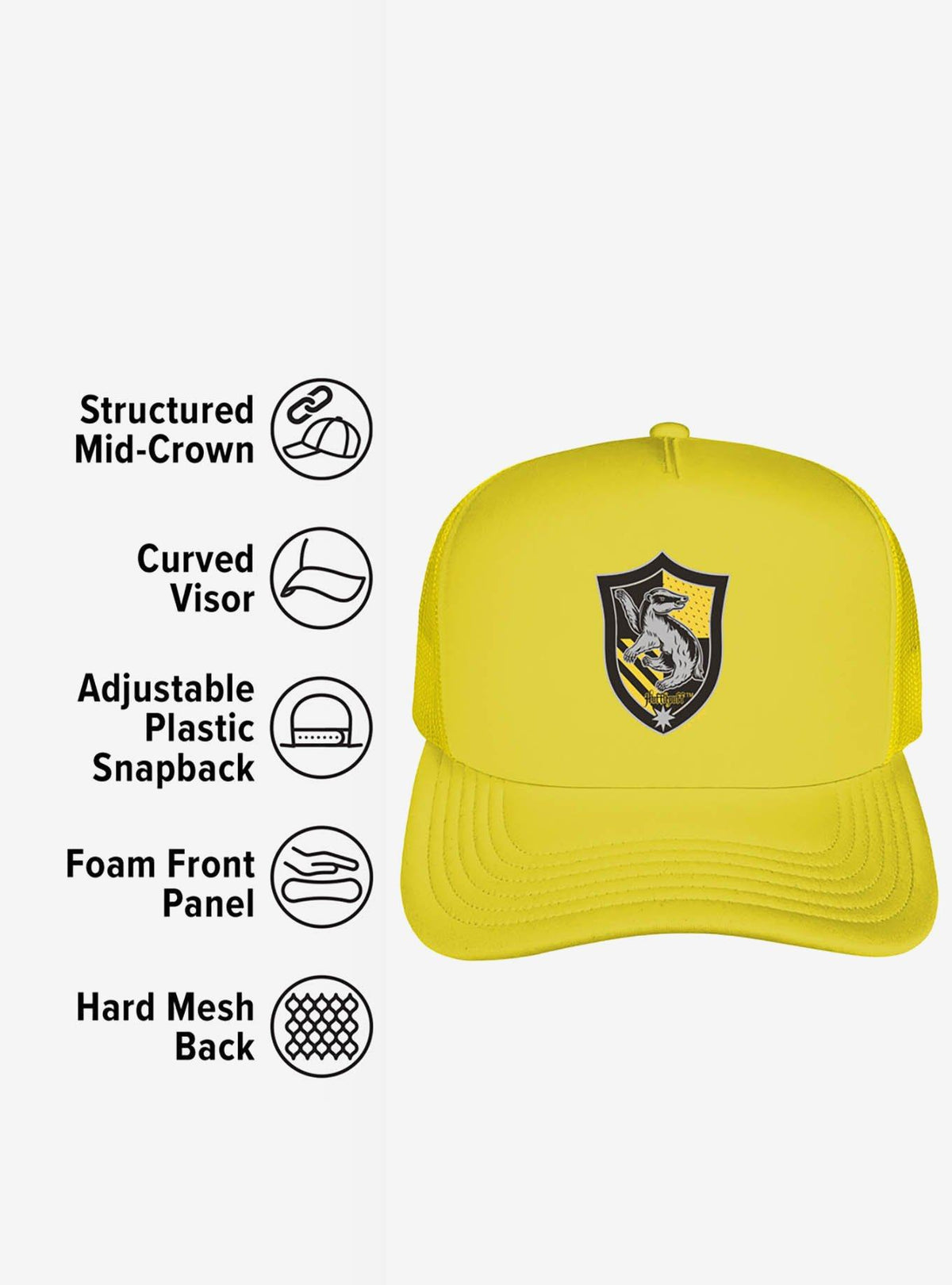 Jockey trucker a cuadros de Hufflepuff | Harry Potter