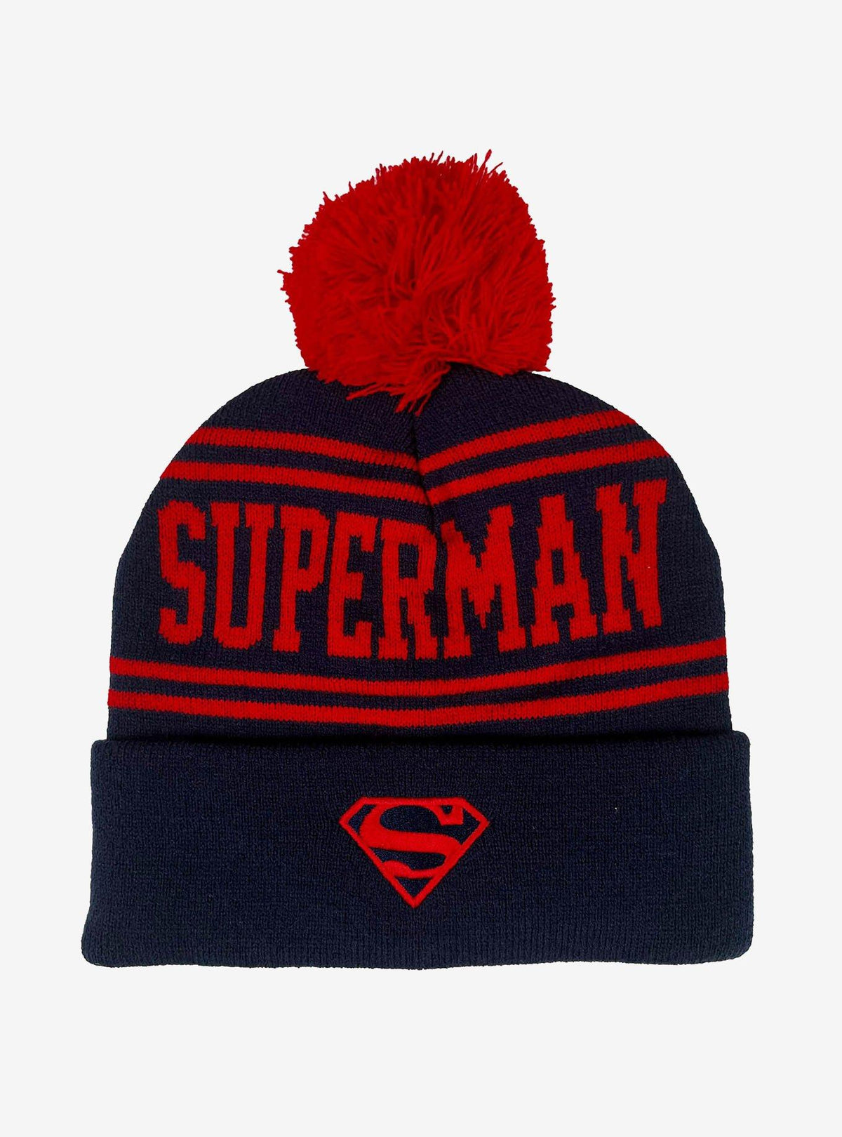 Gorro tejido de Superman con pompón