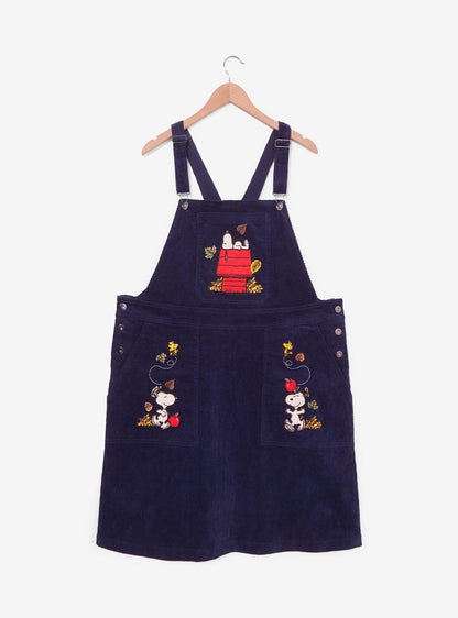 Vestido peto de cotelé Snoopy Peanuts talla plus