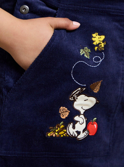 Vestido peto de cotelé Snoopy Peanuts talla plus