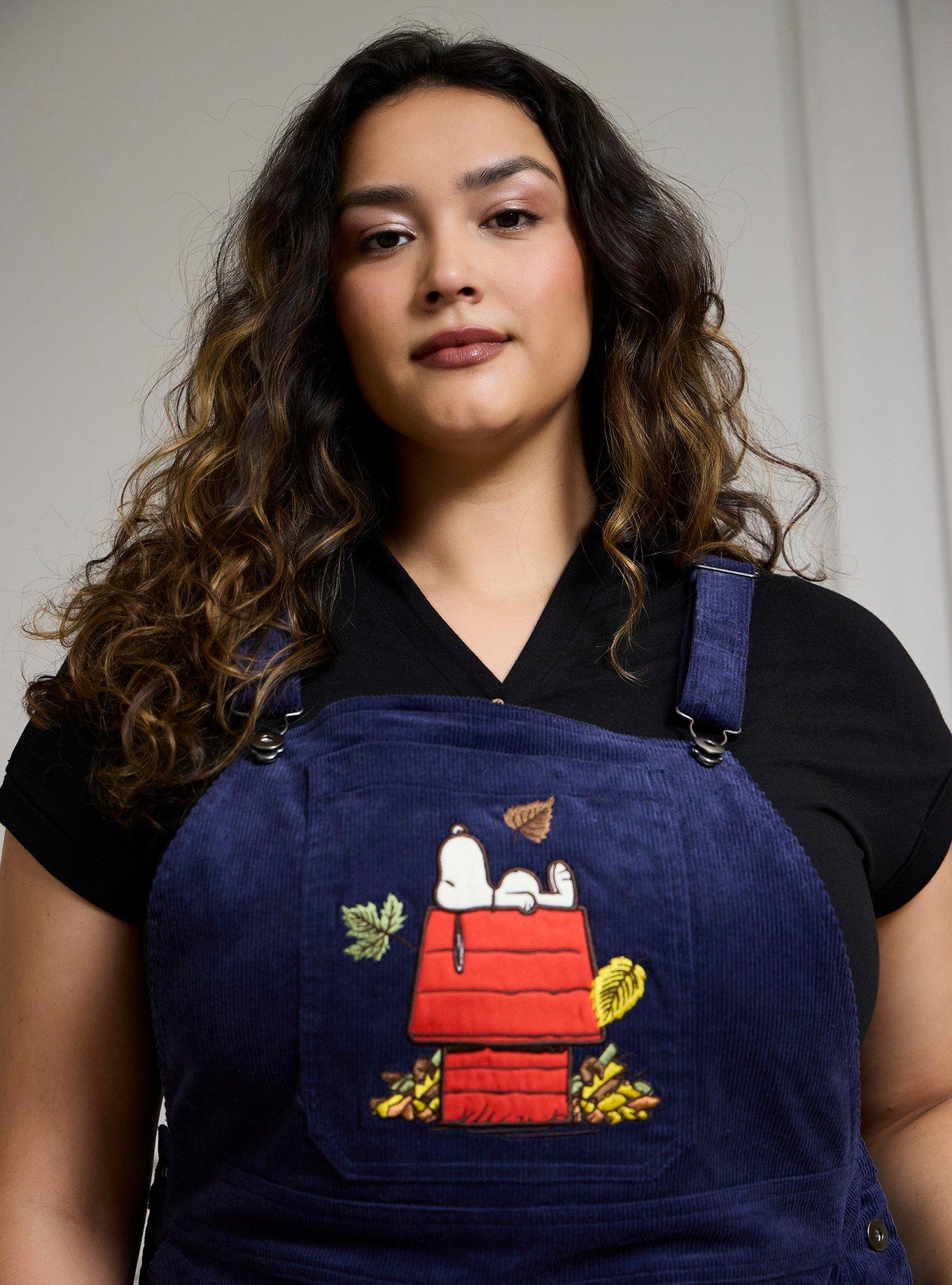 Vestido peto de cotelé Snoopy Peanuts talla plus