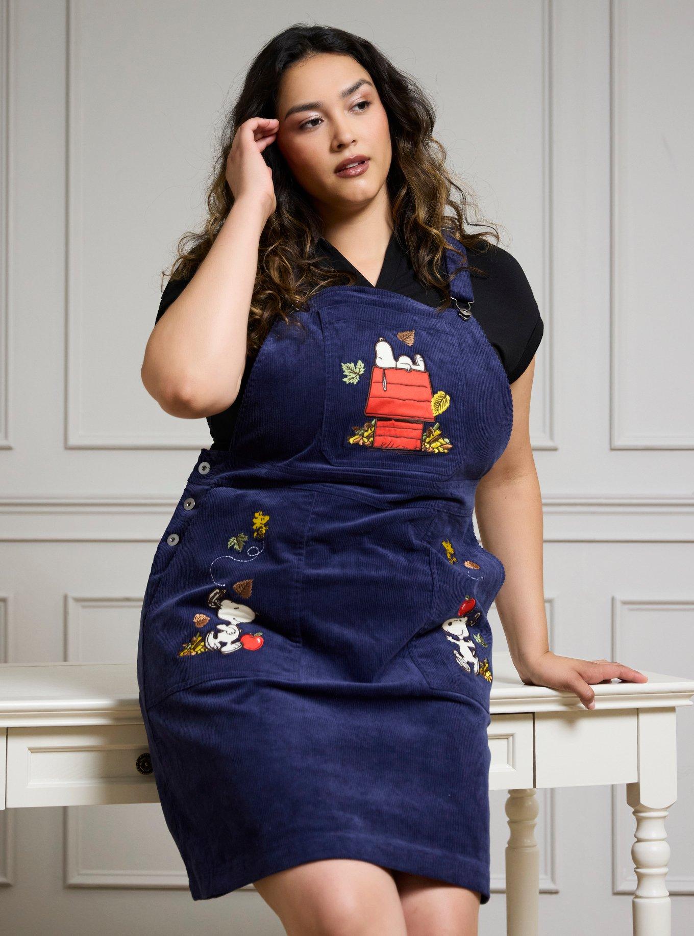 Vestido peto de cotelé Snoopy Peanuts talla plus